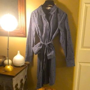 Polka dot shirt dress